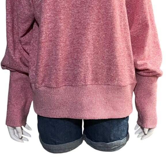 Maeve Anthropologie Laney Pink Mock Cowl Neck Ribbed Long Sleeve Sweater XL - Picture 10 of 11
